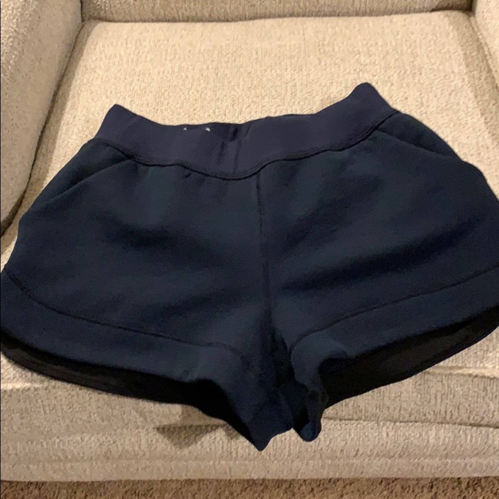 Navy lulu lemon shorts